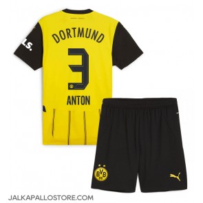 Borussia Dortmund Waldemar Anton #3 Kotipaita Lapsille 2024-25 Lyhythihainen (+ shortsit)